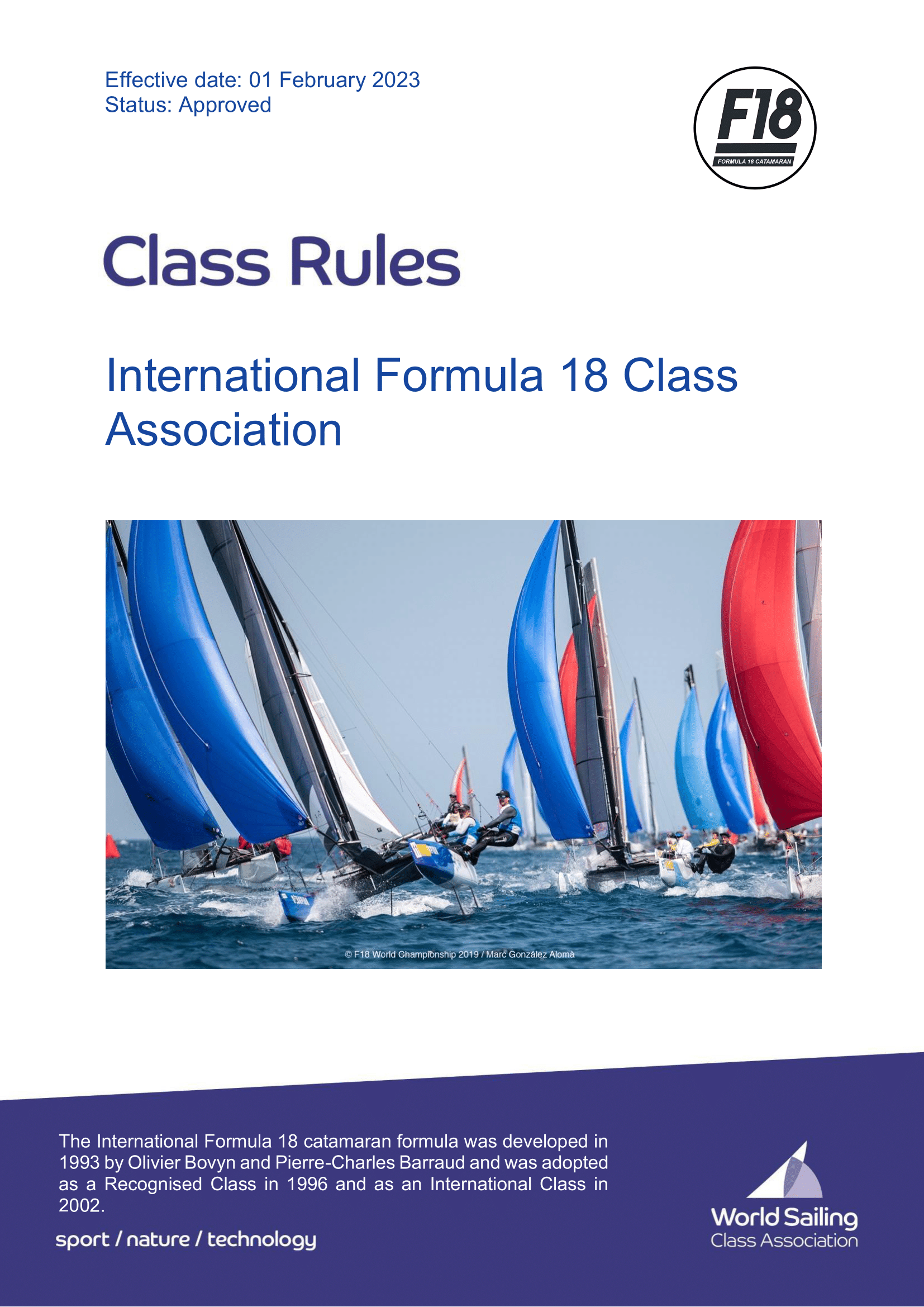 Updated Class Rules published on World Sailing website International